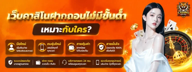 บาคาร่าออนไลน์ไม่มีขั้นต่ํา